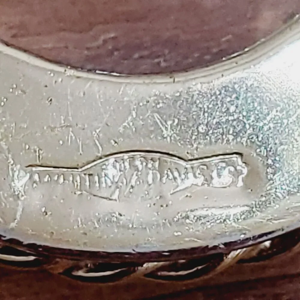 Vintage Whiting & Davis Gold Tone Reverse Carved Glass‎ Cameo Necklace 18” Chain - Picture 8 of 10